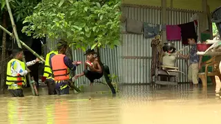 ময়মনসিংহ অঞ্চলে বন্যা পরিস্থিতির উন্নতি হলেও দুর্ভোগ কমেনি মানুষের